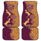 Brisbane Broncos NAIDOC Week 2026 Car Mats Aboriginal Lizard Dot Painting - 50 Years of Deadly