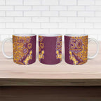 Brisbane Broncos NAIDOC Week 2026 Ceramic Mug Aboriginal Lizard Dot Painting - 50 Years of Deadly