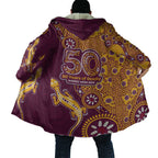 Brisbane Broncos NAIDOC Week 2026 Cloak Aboriginal Lizard Dot Painting - 50 Years of Deadly
