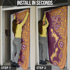 Brisbane Broncos NAIDOC Week 2026 Door Cover Aboriginal Lizard Dot Painting - 50 Years of Deadly