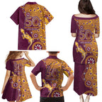Brisbane Broncos NAIDOC Week 2026 Family Matching Puletasi and Hawaiian Shirt Aboriginal Lizard Dot Painting - 50 Years of Deadly