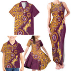 Brisbane Broncos NAIDOC Week 2026 Family Matching Tank Maxi Dress and Hawaiian Shirt Aboriginal Lizard Dot Painting - 50 Years of Deadly