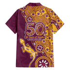 Brisbane Broncos NAIDOC Week 2026 Family Matching Tank Maxi Dress and Hawaiian Shirt Aboriginal Lizard Dot Painting - 50 Years of Deadly