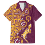 Brisbane Broncos NAIDOC Week 2026 Hawaiian Shirt Aboriginal Lizard Dot Painting - 50 Years of Deadly