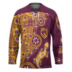 Brisbane Broncos NAIDOC Week 2026 Hockey Jersey Aboriginal Lizard Dot Painting - 50 Years of Deadly