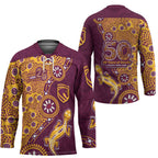 Brisbane Broncos NAIDOC Week 2026 Hockey Jersey Aboriginal Lizard Dot Painting - 50 Years of Deadly