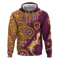 Brisbane Broncos NAIDOC Week 2026 Hoodie Aboriginal Lizard Dot Painting - 50 Years of Deadly