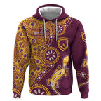 Brisbane Broncos NAIDOC Week 2026 Hoodie Aboriginal Lizard Dot Painting - 50 Years of Deadly