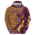 Brisbane Broncos NAIDOC Week 2026 Hoodie Aboriginal Lizard Dot Painting - 50 Years of Deadly