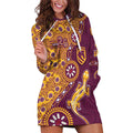 Brisbane Broncos NAIDOC Week 2026 Hoodie Dress Aboriginal Lizard Dot Painting - 50 Years of Deadly