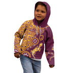 Brisbane Broncos NAIDOC Week 2026 Kid Hoodie Aboriginal Lizard Dot Painting - 50 Years of Deadly