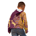 Brisbane Broncos NAIDOC Week 2026 Kid Hoodie Aboriginal Lizard Dot Painting - 50 Years of Deadly
