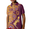 Brisbane Broncos NAIDOC Week 2026 Kid Polo Shirt Aboriginal Lizard Dot Painting - 50 Years of Deadly