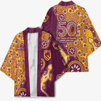 Brisbane Broncos NAIDOC Week 2026 Kimono Aboriginal Lizard Dot Painting - 50 Years of Deadly