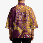 Brisbane Broncos NAIDOC Week 2026 Kimono Aboriginal Lizard Dot Painting - 50 Years of Deadly