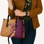 Brisbane Broncos NAIDOC Week 2026 Leather Bag Aboriginal Lizard Dot Painting - 50 Years of Deadly