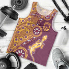 Brisbane Broncos NAIDOC Week 2026 Men Tank Top Aboriginal Lizard Dot Painting - 50 Years of Deadly