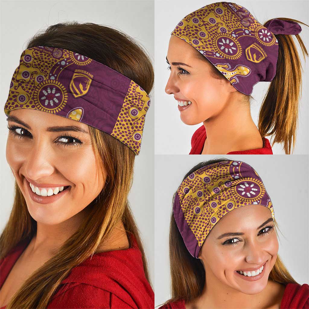 Brisbane Broncos NAIDOC Week 2026 Neck Gaiter Aboriginal Lizard Dot Painting - 50 Years of Deadly