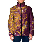 Brisbane Broncos NAIDOC Week 2026 Padded Jacket Aboriginal Lizard Dot Painting - 50 Years of Deadly