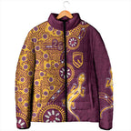 Brisbane Broncos NAIDOC Week 2026 Padded Jacket Aboriginal Lizard Dot Painting - 50 Years of Deadly