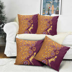 Brisbane Broncos NAIDOC Week 2026 Pillow Cover Aboriginal Lizard Dot Painting - 50 Years of Deadly