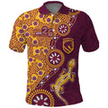 Brisbane Broncos NAIDOC Week 2026 Polo Shirt Aboriginal Lizard Dot Painting - 50 Years of Deadly
