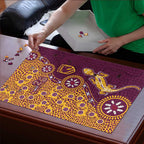 Brisbane Broncos NAIDOC Week 2026 Puzzle Aboriginal Lizard Dot Painting - 50 Years of Deadly