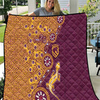 Brisbane Broncos NAIDOC Week 2026 Quilt Aboriginal Lizard Dot Painting - 50 Years of Deadly