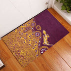 Brisbane Broncos NAIDOC Week 2026 Rubber Doormat Aboriginal Lizard Dot Painting - 50 Years of Deadly