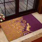 Brisbane Broncos NAIDOC Week 2026 Rubber Doormat Aboriginal Lizard Dot Painting - 50 Years of Deadly