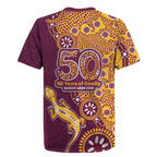 Brisbane Broncos NAIDOC Week 2026 Rugby Jersey Aboriginal Lizard Dot Painting - 50 Years of Deadly