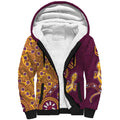 Brisbane Broncos NAIDOC Week 2026 Sherpa Hoodie Aboriginal Lizard Dot Painting - 50 Years of Deadly