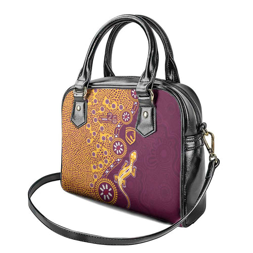 Brisbane Broncos NAIDOC Week 2026 Shoulder Handbag Aboriginal Lizard Dot Painting - 50 Years of Deadly