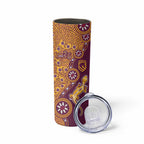 Brisbane Broncos NAIDOC Week 2026 Skinny Tumbler Aboriginal Lizard Dot Painting - 50 Years of Deadly