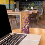 Brisbane Broncos NAIDOC Week 2026 Skinny Tumbler Aboriginal Lizard Dot Painting - 50 Years of Deadly
