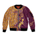 Brisbane Broncos NAIDOC Week 2026 Sleeve Zip Bomber Jacket Aboriginal Lizard Dot Painting - 50 Years of Deadly
