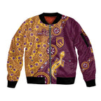 Brisbane Broncos NAIDOC Week 2026 Sleeve Zip Bomber Jacket Aboriginal Lizard Dot Painting - 50 Years of Deadly