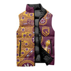 Brisbane Broncos NAIDOC Week 2026 Sleeveless Puffer Jacket Aboriginal Lizard Dot Painting - 50 Years of Deadly