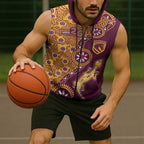 Brisbane Broncos NAIDOC Week 2026 Sleeveless Zip Hoodie Aboriginal Lizard Dot Painting - 50 Years of Deadly
