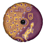 Brisbane Broncos NAIDOC Week 2026 Spare Tire Cover Aboriginal Lizard Dot Painting - 50 Years of Deadly