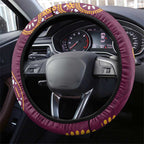 Brisbane Broncos NAIDOC Week 2026 Steering Wheel Cover Aboriginal Lizard Dot Painting - 50 Years of Deadly