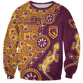 Brisbane Broncos NAIDOC Week 2026 Sweatshirt Aboriginal Lizard Dot Painting - 50 Years of Deadly