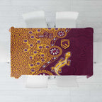 Brisbane Broncos NAIDOC Week 2026 Tablecloth Aboriginal Lizard Dot Painting - 50 Years of Deadly