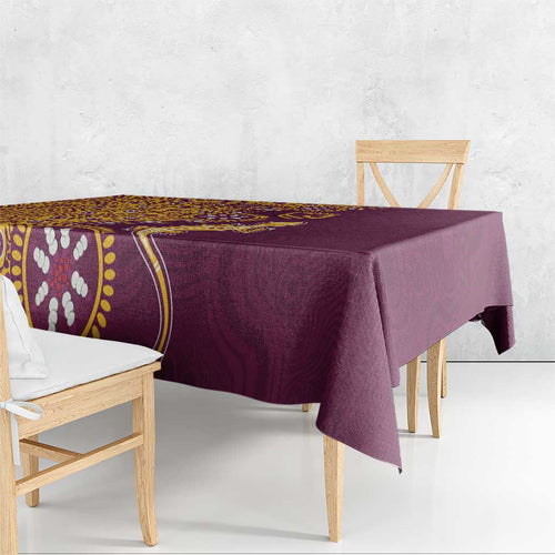 Brisbane Broncos NAIDOC Week 2026 Tablecloth Aboriginal Lizard Dot Painting - 50 Years of Deadly