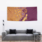 Brisbane Broncos NAIDOC Week 2026 Tapestry Aboriginal Lizard Dot Painting - 50 Years of Deadly
