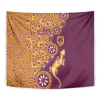 Brisbane Broncos NAIDOC Week 2026 Tapestry Aboriginal Lizard Dot Painting - 50 Years of Deadly