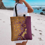 Brisbane Broncos NAIDOC Week 2026 Tote Bag Aboriginal Lizard Dot Painting - 50 Years of Deadly