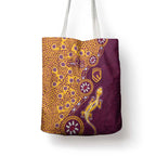 Brisbane Broncos NAIDOC Week 2026 Tote Bag Aboriginal Lizard Dot Painting - 50 Years of Deadly