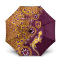 Brisbane Broncos NAIDOC Week 2026 Umbrella Aboriginal Lizard Dot Painting - 50 Years of Deadly