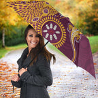 Brisbane Broncos NAIDOC Week 2026 Umbrella Aboriginal Lizard Dot Painting - 50 Years of Deadly